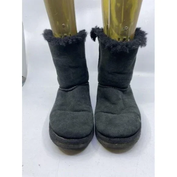 ugg australia black bow short winter bootsbooties - Picture 2 of 8